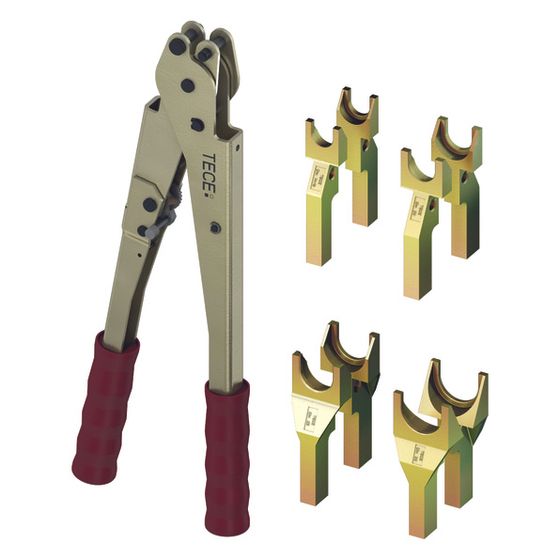 Tece flex Druckhülsen-Presswerkzeug manuell Typ HPW-L, inklusive Gabelköpfe Dimension 14-32mmmm