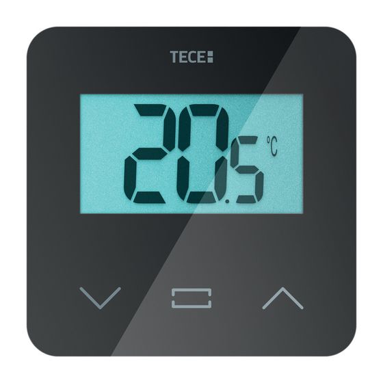 Tece floor Sh-Dt Raumbediengerät Temperatur, LCD-Display, Schwarz