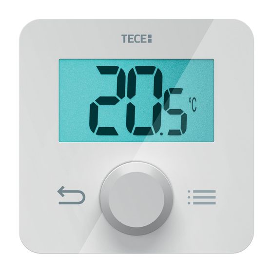 Tece floor Sh-Dtp Raumbediengerät Temperatur, programmierbar, LCD-Display, Weiß