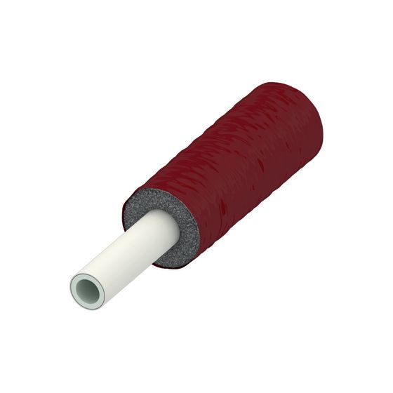 Tece logo Verbundrohr Pe-Rt/Ai 25x2,5mm RS 9mm, Rolle 50m, rot vorgedämmt