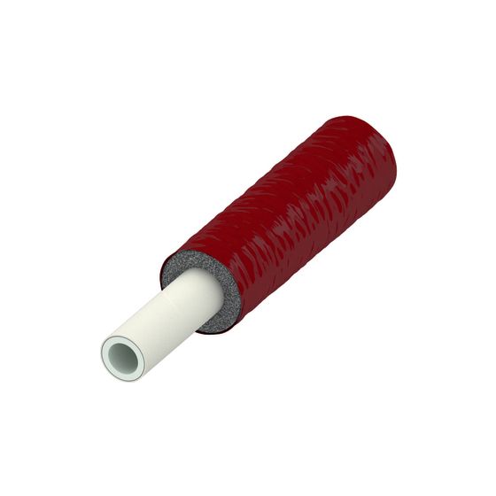 Tece logo Verbundrohr Pe-Rt/Ai 16x2,0mm RS 6mm, Rolle 75m, rot vorgedämmt