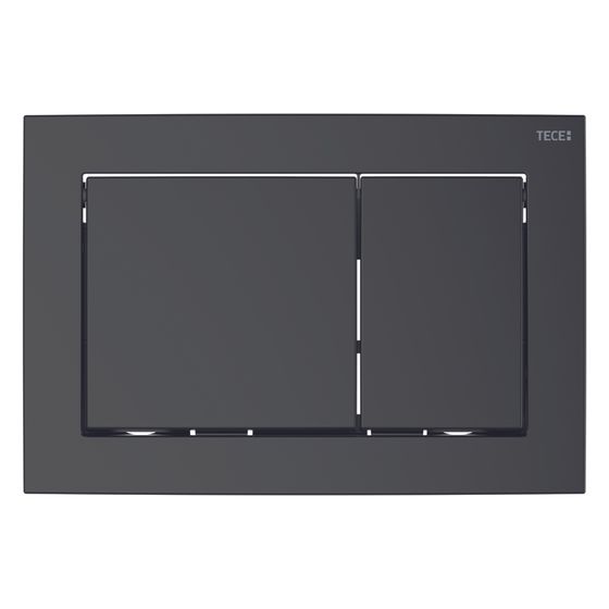 Tece base WC-Betätigungsplatte für Zweimengentechnik, Schwarz matt, 9240723