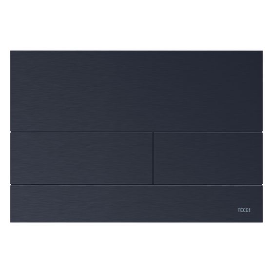 Tece square II Metall WC-Betätigungsplatte für Zweimengentechnik, mit farbiger Oberfläche, Schwarz geb. mit Anti-Fingerprint