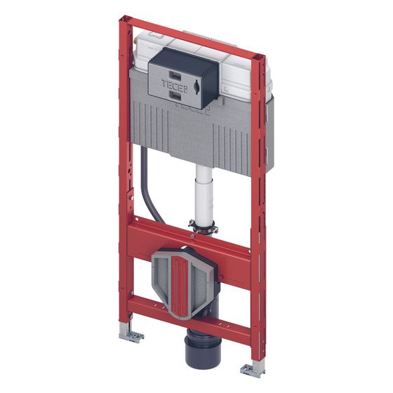 Tece profil WC-Modul mit Uni-Spülkasten und variabler Höhenverstellung des unteren Bauraums, Bauhöhe 1120mm