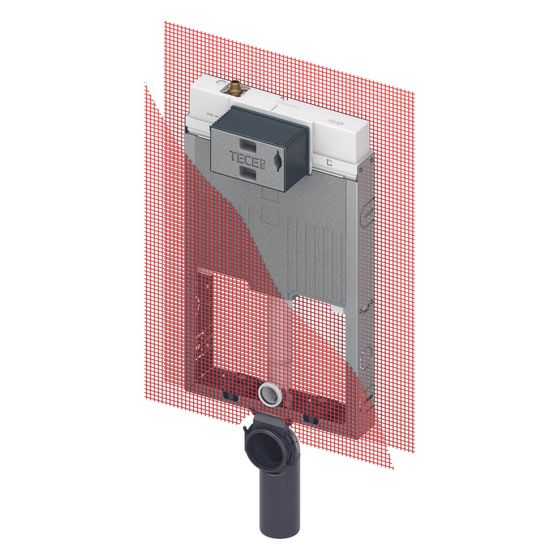 Tece box WC-Modul mit Octa II Spülkasten 8cm für Wand-WC, Bauhöhe 1075mm