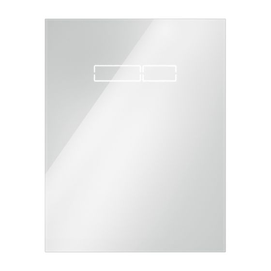 Tece lux Betätigungsglasplatte mit elektronischer sen-Touch Elektronik, Glas Weiß glänzend