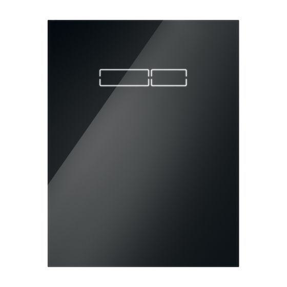 Tece lux Betätigungsglasplatte mit elektronischer sen-Touch Elektronik, Glas Schwarz glänzend