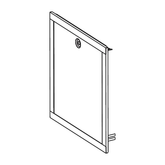 Tece floor Rahmen und Tür für Unterputz Schrank 540, Reinweiß beschichtet