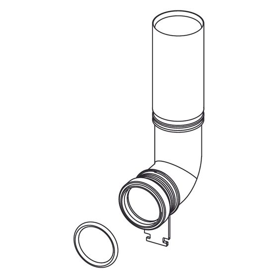 Tece Spülrohr mit O-Ring 185mm