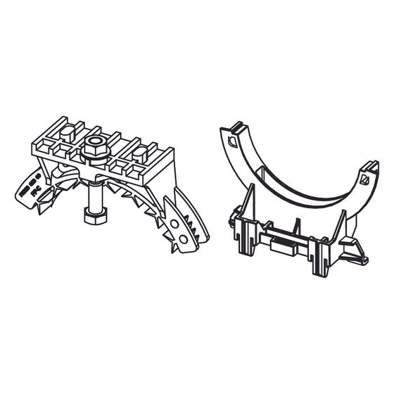 Tece WC-Ablaufbogenhalter für 8cm WC-Modul, clipbar