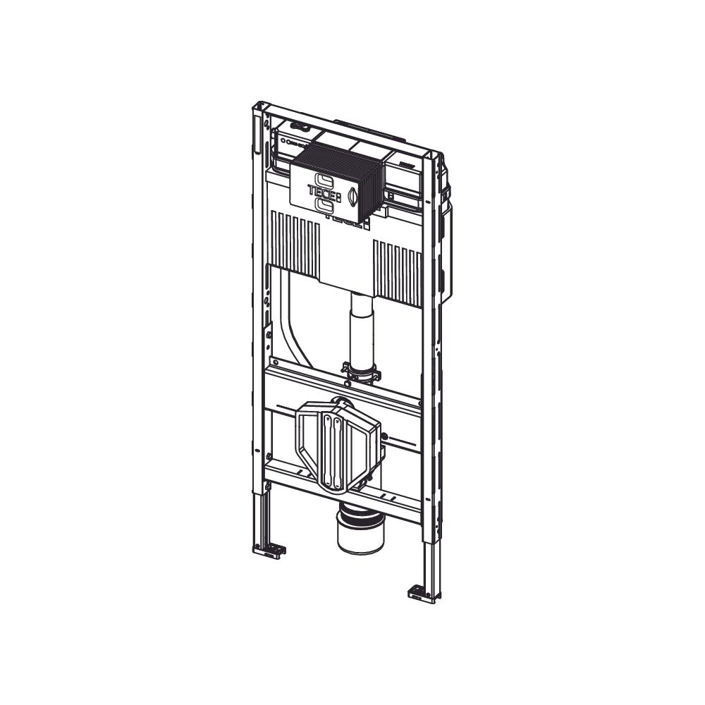 Tece profil WC-Modul mit Uni-Spülkasten und variabler Höhenverstellung des unteren Baurau... TECE-9300307 4027255132719 (Abb. 2)