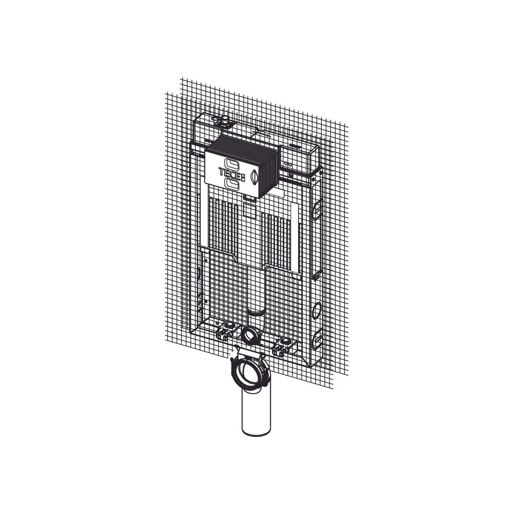 Tece box WC-Modul mit Octa II Spülkasten 8cm für Wand-WC, Bauhöhe 1075mm... TECE-9370501 4027255084629 (Abb. 2)