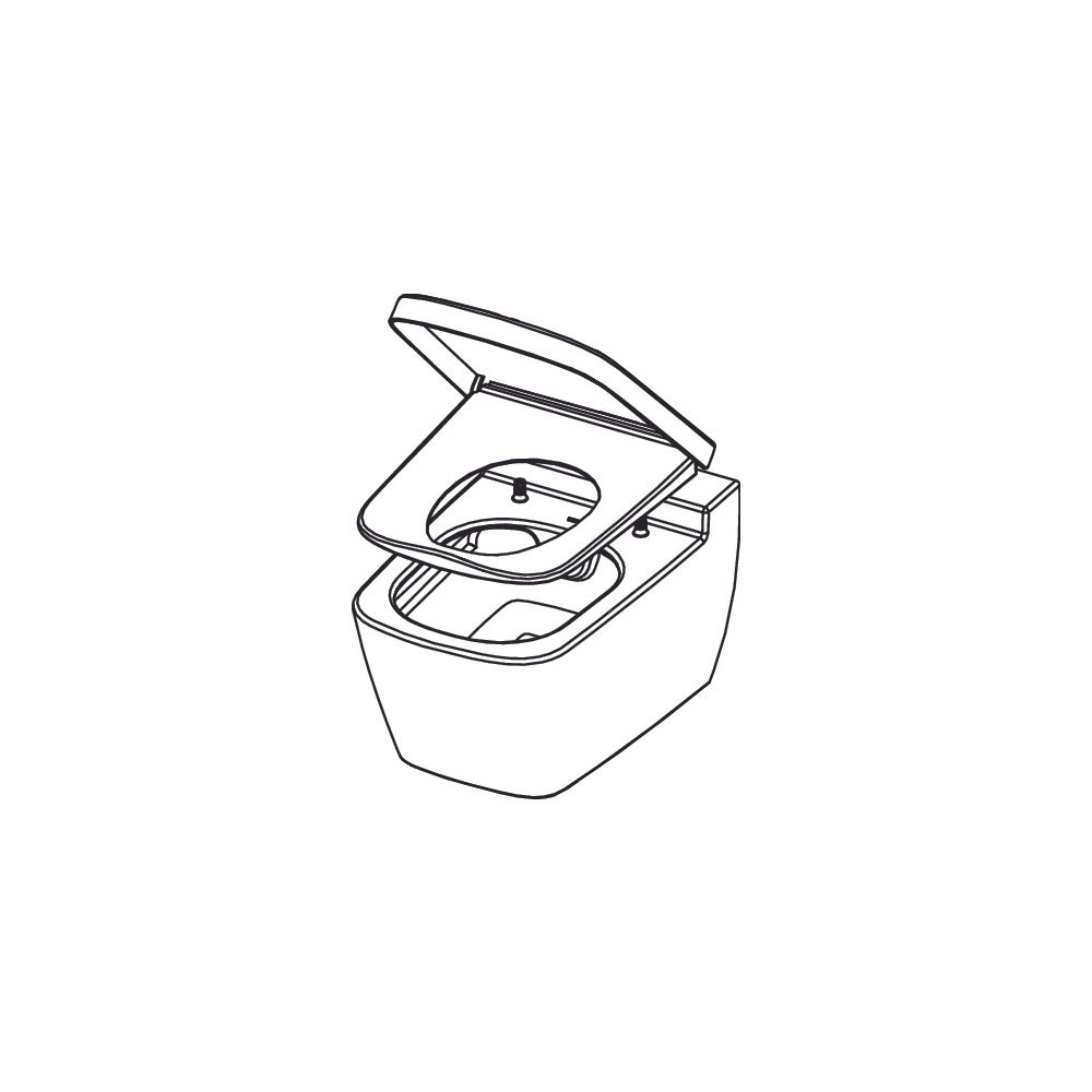 Tece one Set Dusch-WC Kaltwasseranschluss und Dusch-WC/WC Sitz mit Deckel classic... TECE-9700212 4027255131255 (Abb. 3)