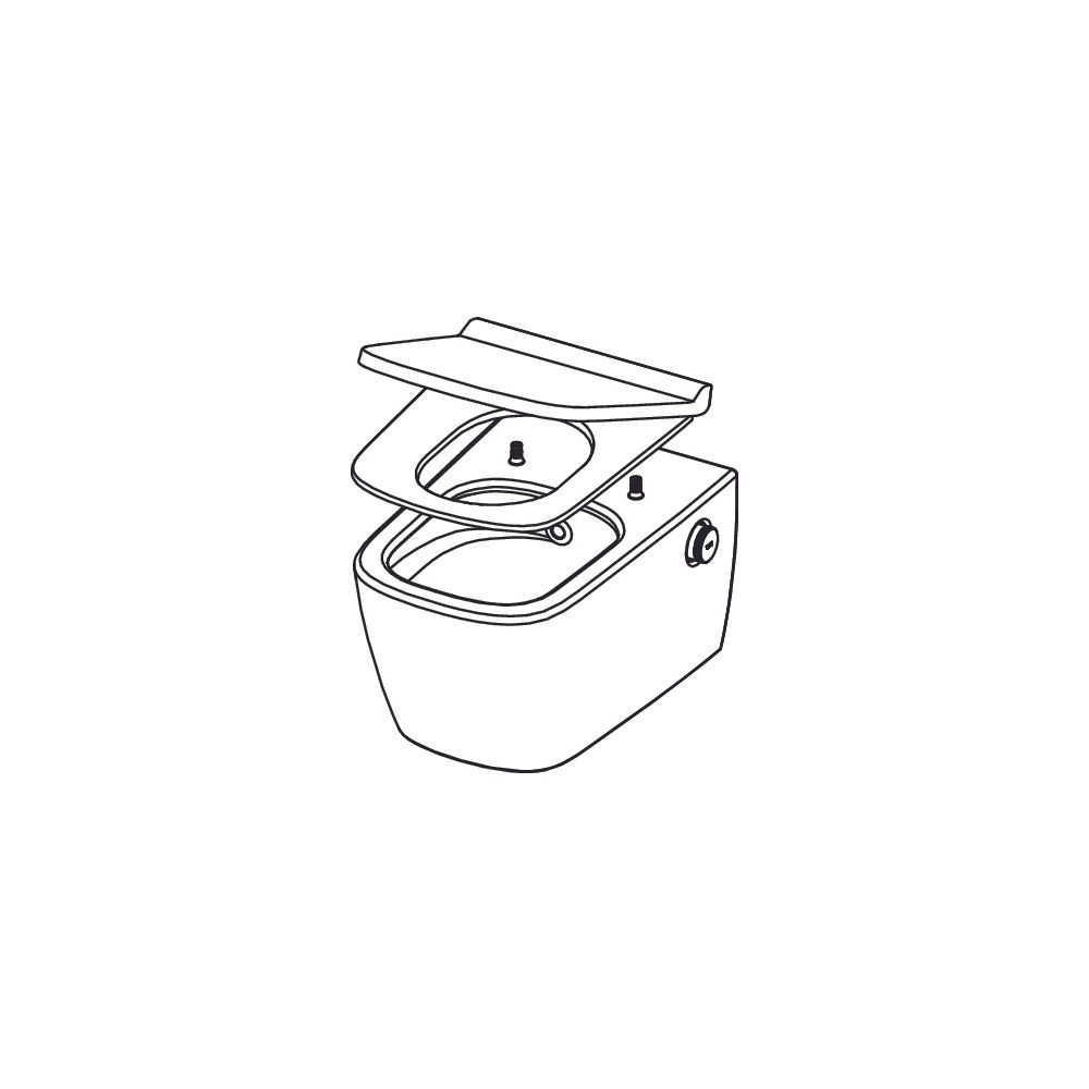 Tece one Set Warm-/Kaltwasser und Dusch-WC/WC Sitz Tece neo/one mit Deckel slim... TECE-9700213 4027255098862 (Abb. 3)