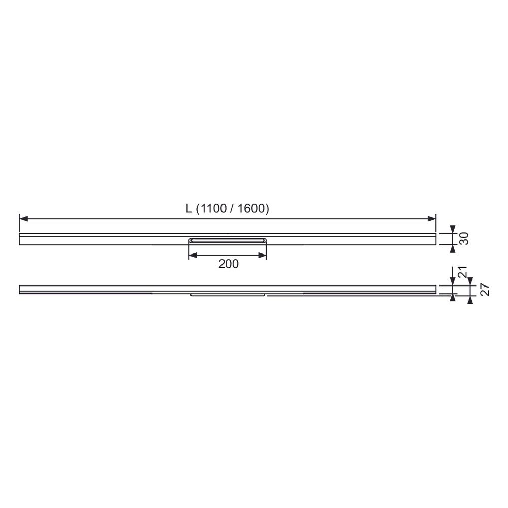 Tece drainway Duschprofil mit farbiger Oberfläche, 1100mm, Bronze gebürstet... TECE-691140 4027255131743 (Abb. 3)