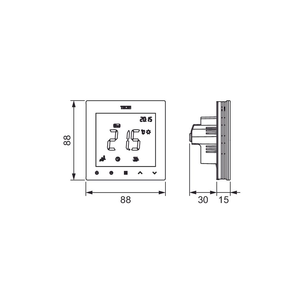 Tece floor Raumthermostat mit LC-Display, RT-D UP-230V, Schwarz, 77410063... TECE-77410063 4027255135000 (Abb. 4)