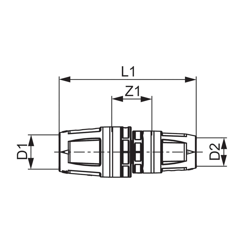 Tece logo-Push Kupplung reduziert Dimension 25x16mm, PPSU... TECE-8710620 4027255020160 (Abb. 3)