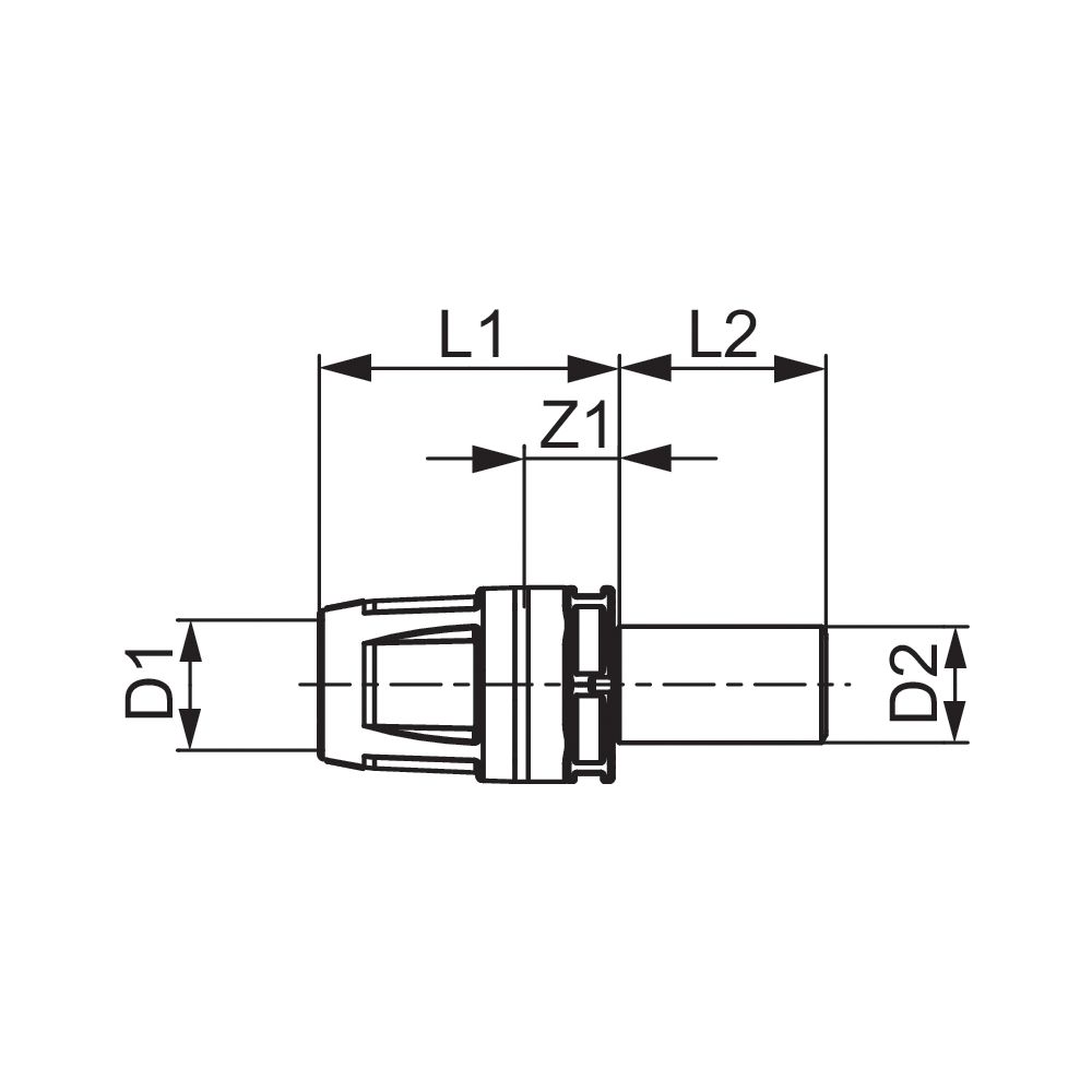 Tece logo-Push Pressübergang Dimension 16x15mm, Rotguss/Siliziumbronze... TECE-8730100 4027255020443 (Abb. 3)