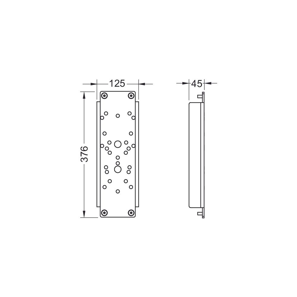 Tece profil Stahlplattenset zur Aufnahme von Stützklappgriffen G... TECE-9042018 4027255048270 (Abb. 3)