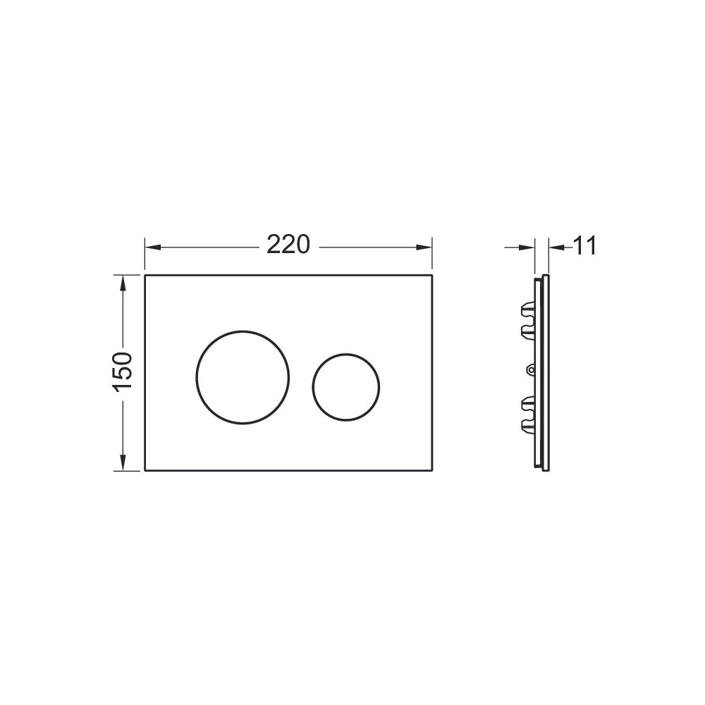 Tece loop Blende für WC-Betätigungsplatte, Holz Eiche... TECE-9240612 4027255086357 (Abb. 3)