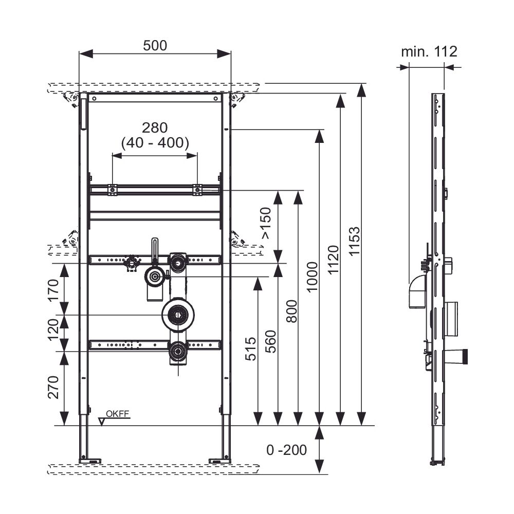 Tece profil Waschtischmodul mit 1 Montageblock zur Aufnahme einer Wasserzähler-Messkapsel... TECE-9310026 4027255131576 (Abb. 3)
