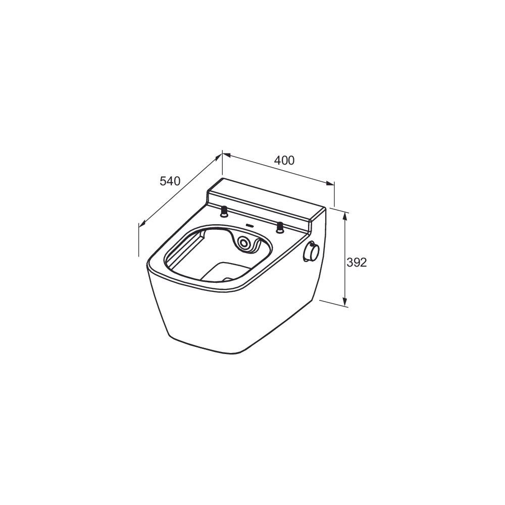 Tece one WC-Keramik mit Duschfunktion Tiefspüler, Weiß... TECE-9700200 4027255052000 (Abb. 6)