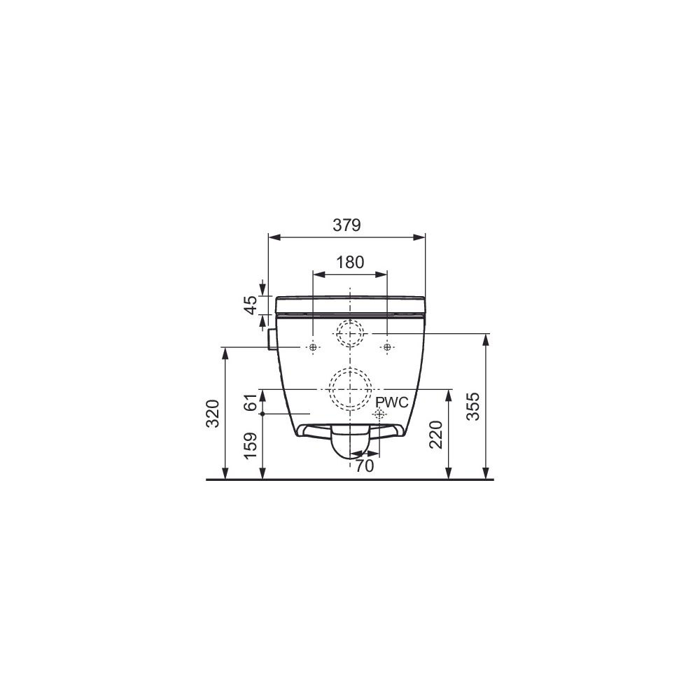 Tece one Set Dusch-WC Kaltwasseranschluss und Dusch-WC/WC Sitz mit Deckel classic... TECE-9700212 4027255131255 (Abb. 4)