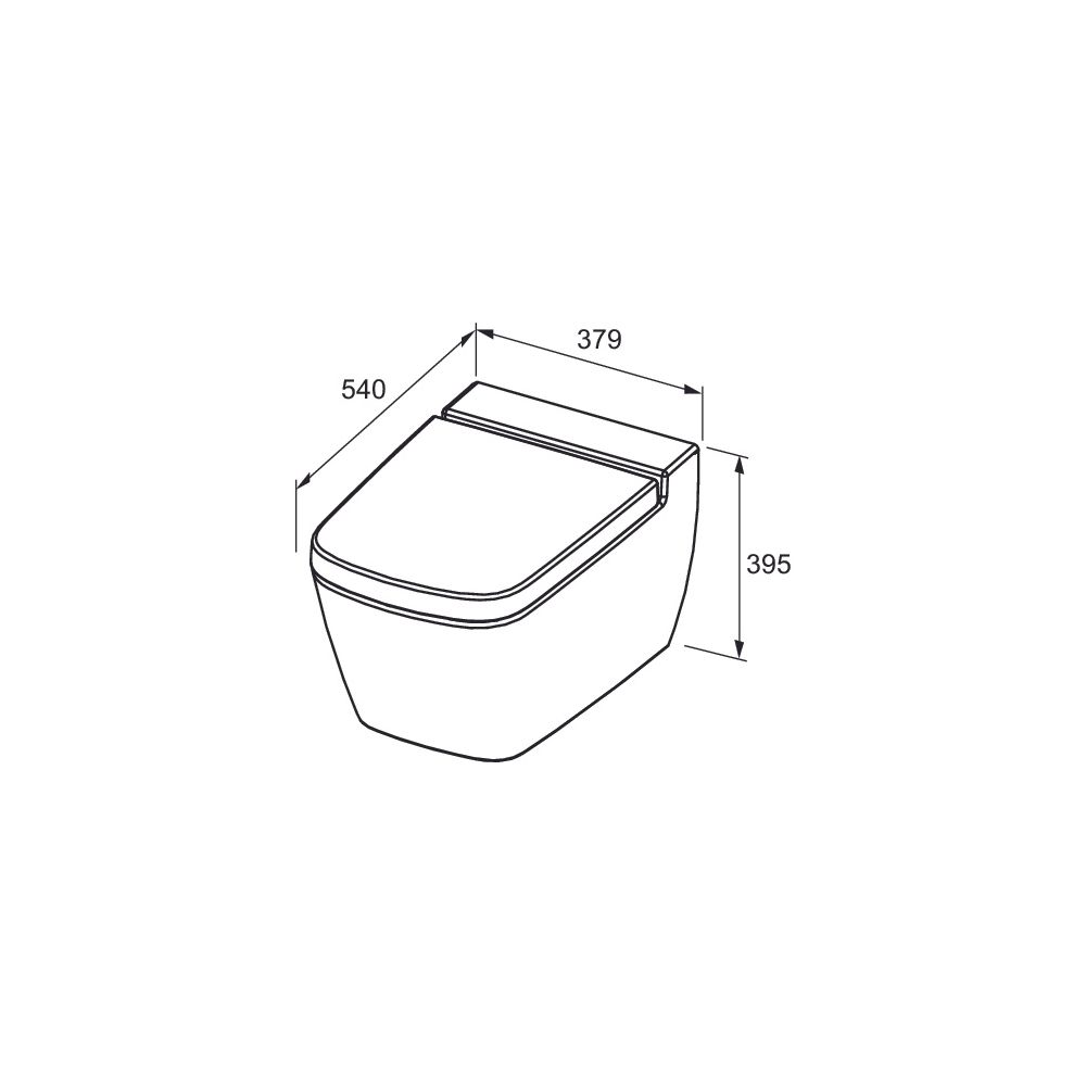 Tece one Set Dusch-WC Kaltwasseranschluss und Dusch-WC/WC Sitz mit Deckel classic... TECE-9700212 4027255131255 (Abb. 6)