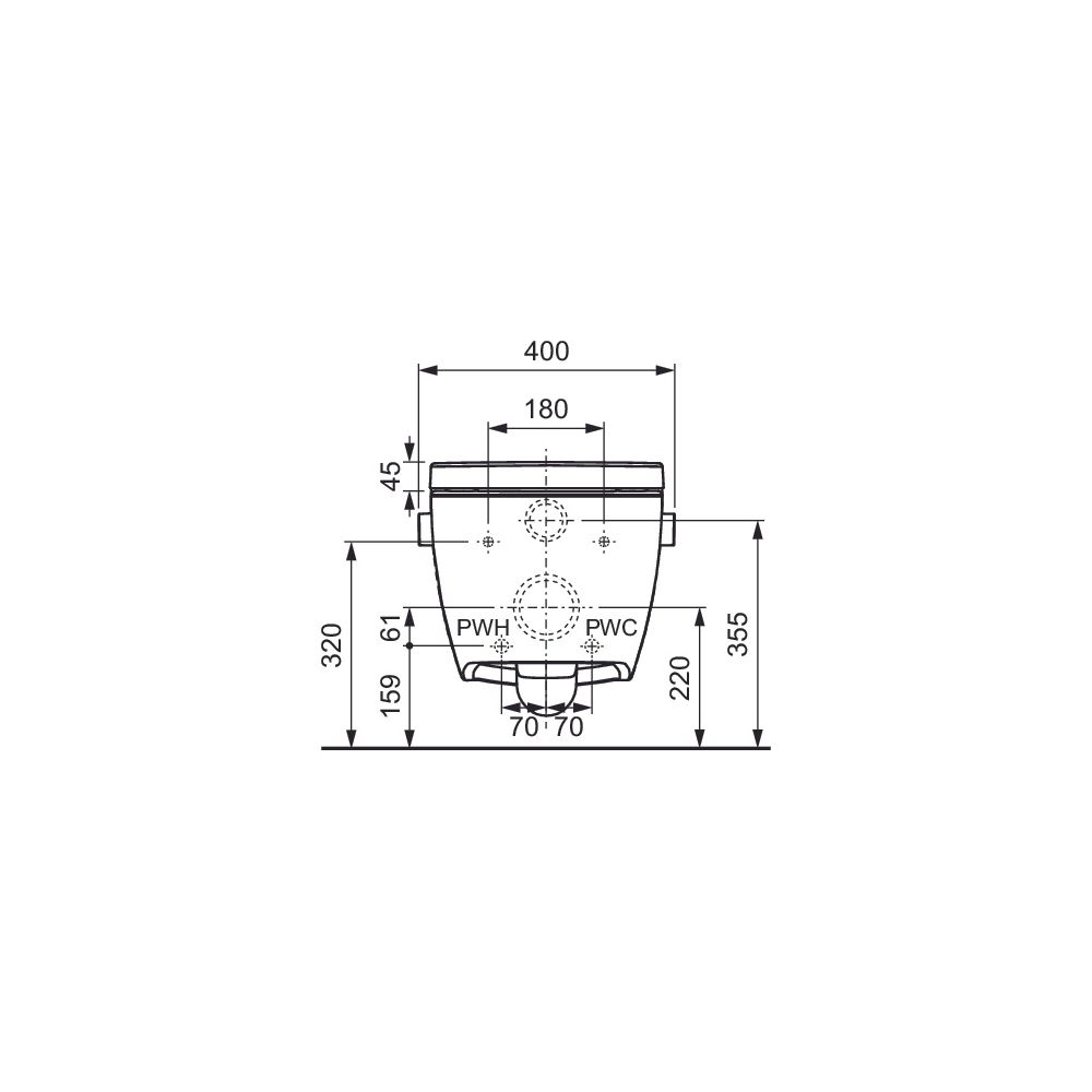 Tece one Set Warm-/Kaltwasser und Dusch-WC/WC Sitz Tece neo/one mit Deckel classic... TECE-9700216 4027255099197 (Abb. 4)