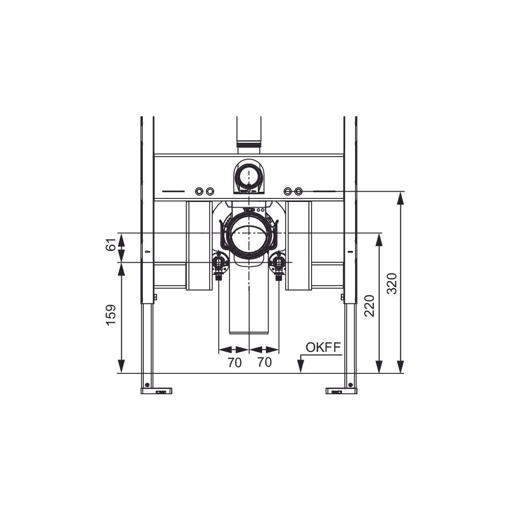 Tece Aufrüstset Trockenbau 8cm für Tece-Dusch-WCs, tiefenverstellbar, 9880082... TECE-9880082 4027255131675 (Abb. 3)