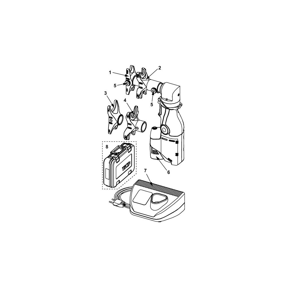 Tece RazFaz kompakt Akkupresswerkzeug Tece flex mit Pressgabeln, Dimension 14-32mm, im Kof... TECE-720241 4027255130647 (Abb. 4)