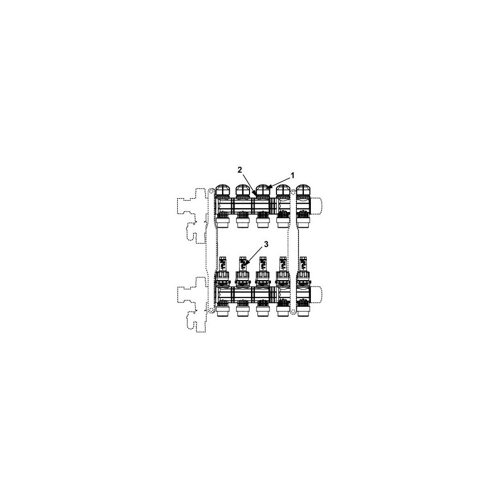Tece floor Kunststoff-Heizkreisverteiler 4 Anschlussmodul mit Durchflussanzeige, kuppelb... TECE-77390040 4027255031760 (Abb. 4)