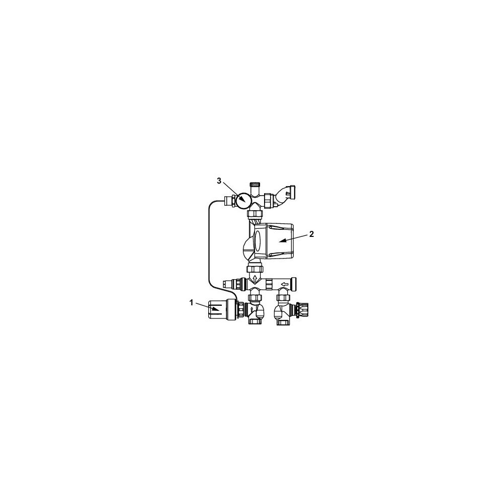 Tece floor Festwertregelung 20-55 Grad C mit Thermostatkopf und Vorlauffühler... TECE-77450000 4027255034167 (Abb. 2)