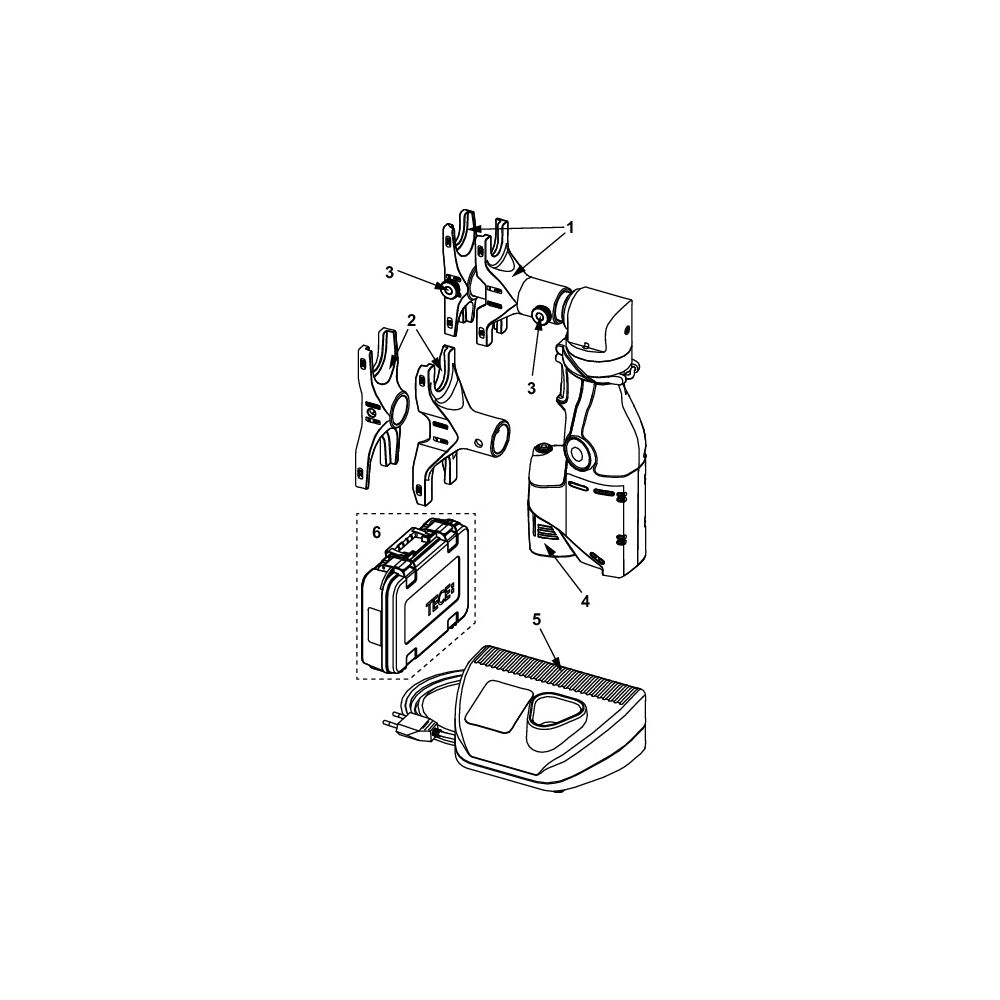 Tece Presswerkzeug Tece Logo-Ax RazFaz kompakt mit Pressgabeln, Dimension 16-32mm, im Kof... TECE-8809840 4027255130623 (Abb. 4)