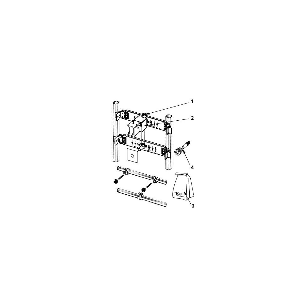 Tece profil Anschlusseinheit für Urinal mit Tece Spülergehäuse... TECE-9020038 4027255011403 (Abb. 4)