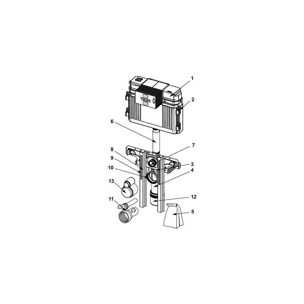 Tece profil WC-Anschlusseinheit mit Uni-Spülkasten... TECE-9041306 4027255085992 (Abb. 4)