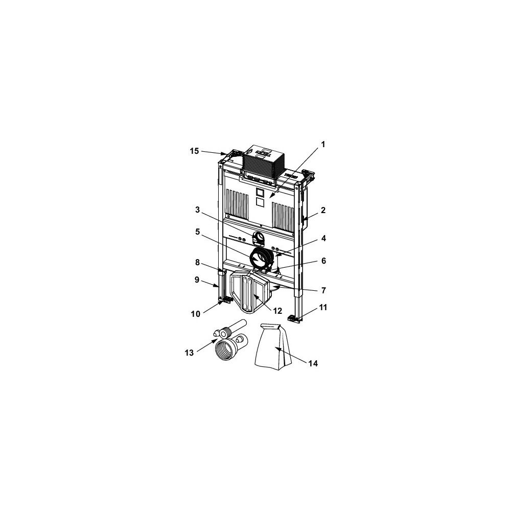 Tece profil WC-Modul mit Uni 750-Spülkasten, Bauhöhe 750mm... TECE-9300291 4027255090606 (Abb. 4)