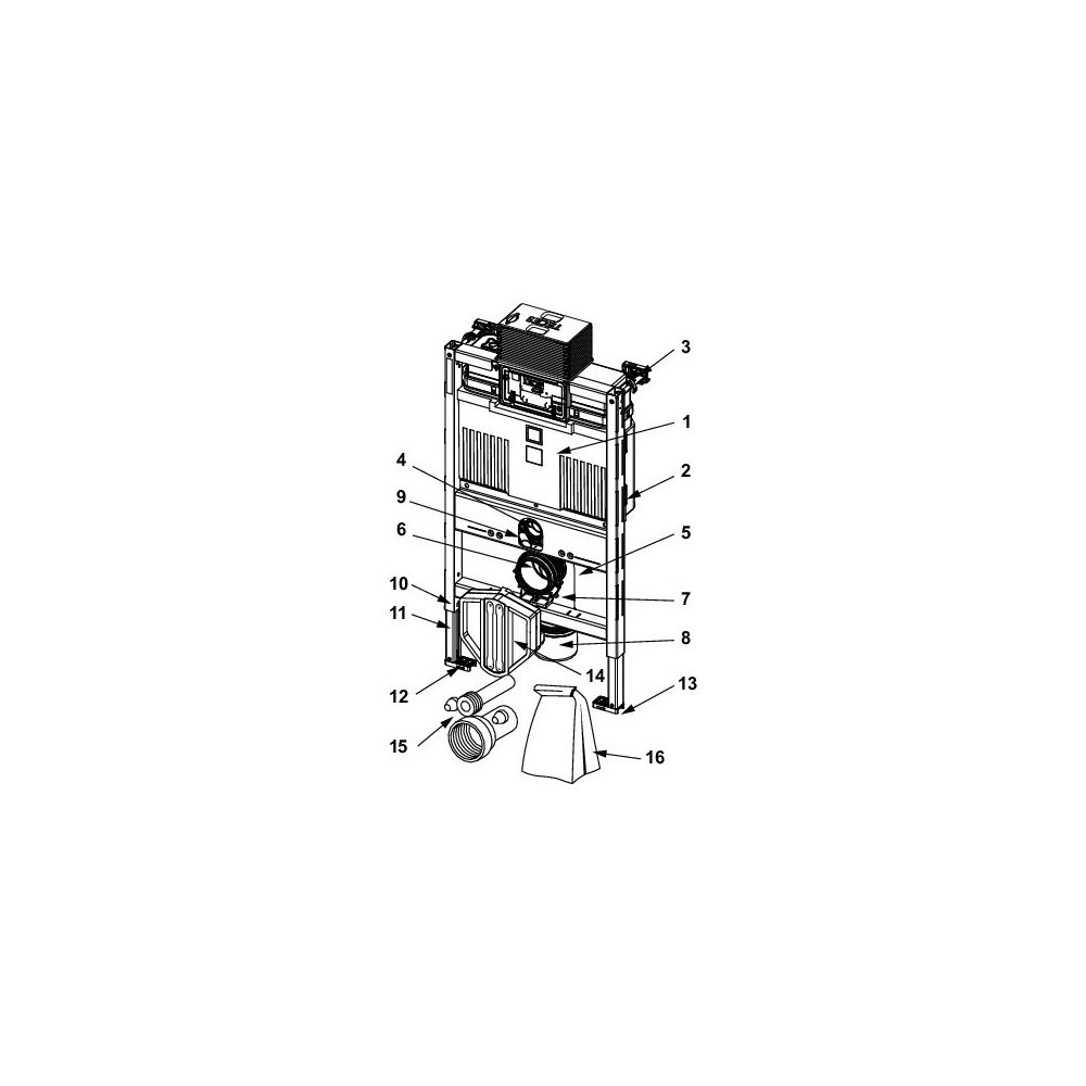 Tece profil WC-Modul mit Uni-Spülkasten, Bauhöhe 820mm... TECE-9300301 4027255089358 (Abb. 4)