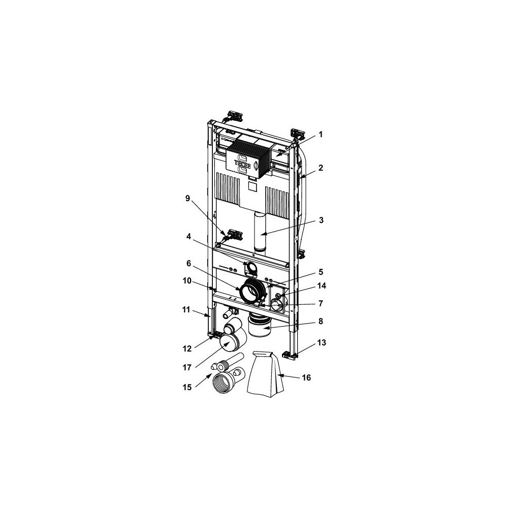 Tece profil WC-Modul mit Uni-Spülkasten für Toto Neorest Washlet AC 2.0 oder EW 2.0, Bauh... TECE-9300344 4027255085657 (Abb. 4)