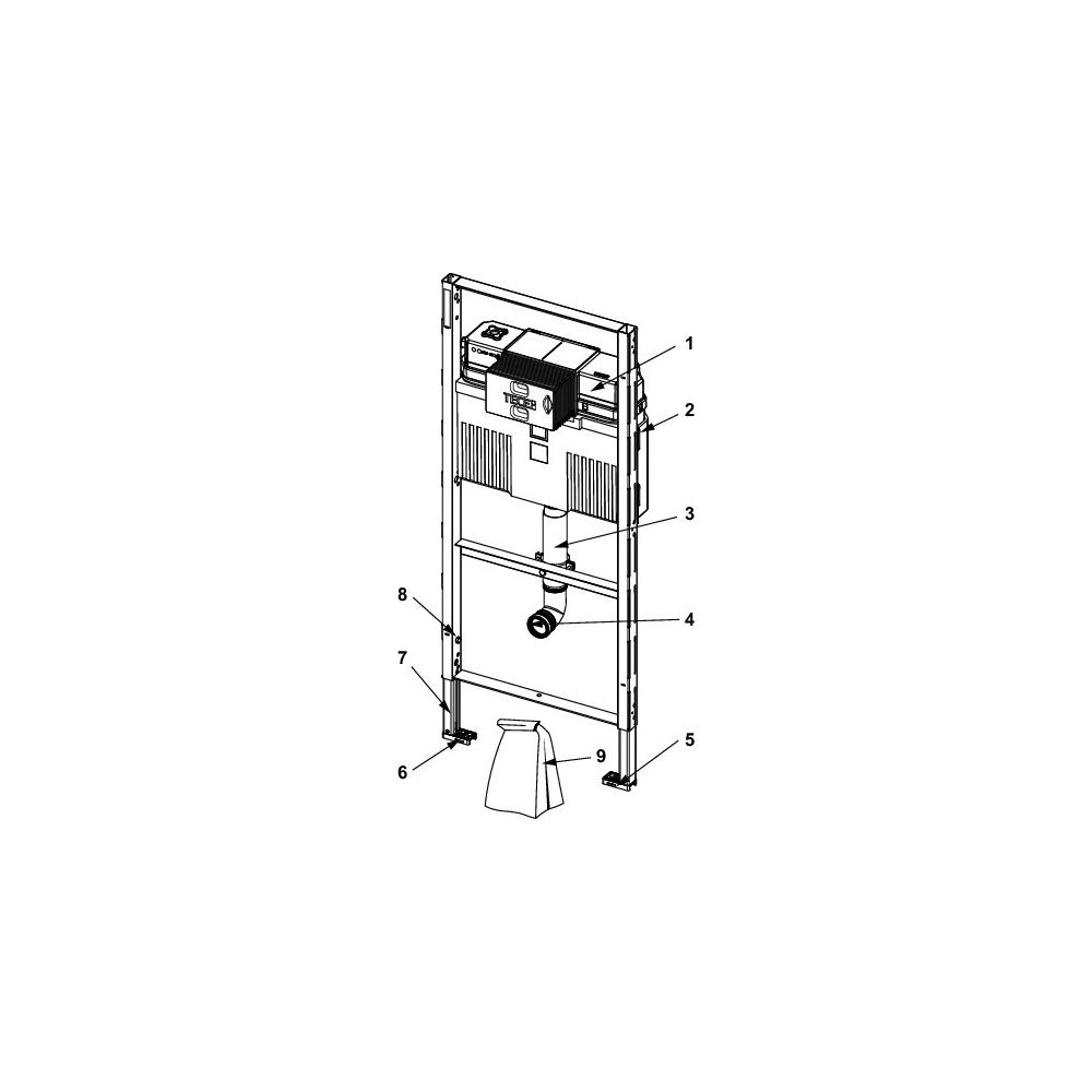 Tece profil WC-Modul mit Uni-Spülkasten für Kinder-Stand-WC, Bauhöhe 1120mm... TECE-9300388 4027255085848 (Abb. 4)