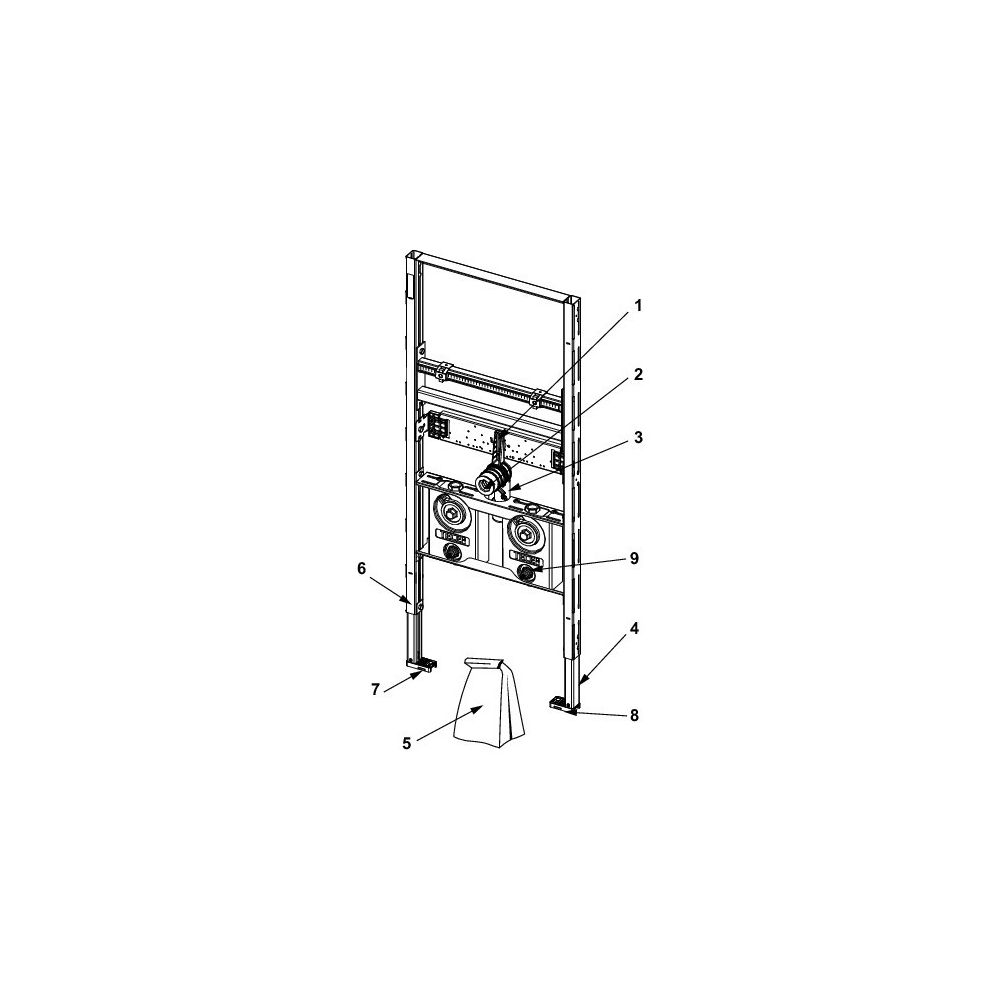 Tece profil Waschtischmodul mit Wasserzählergehäuse, Bauhöhe 1120mm... TECE-9310017 4027255067738 (Abb. 4)