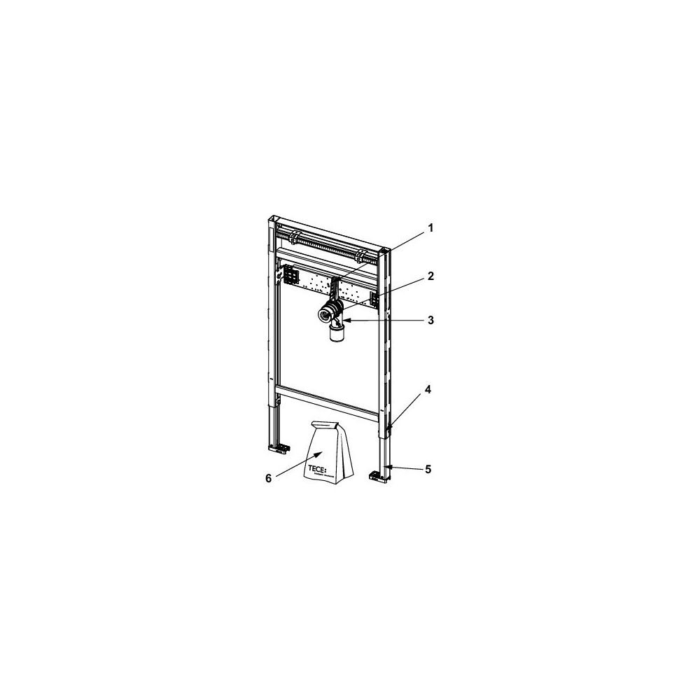 Tece profil Waschtischmodul Bauhöhe 820-980mm... TECE-9310018 4027255081680 (Abb. 4)