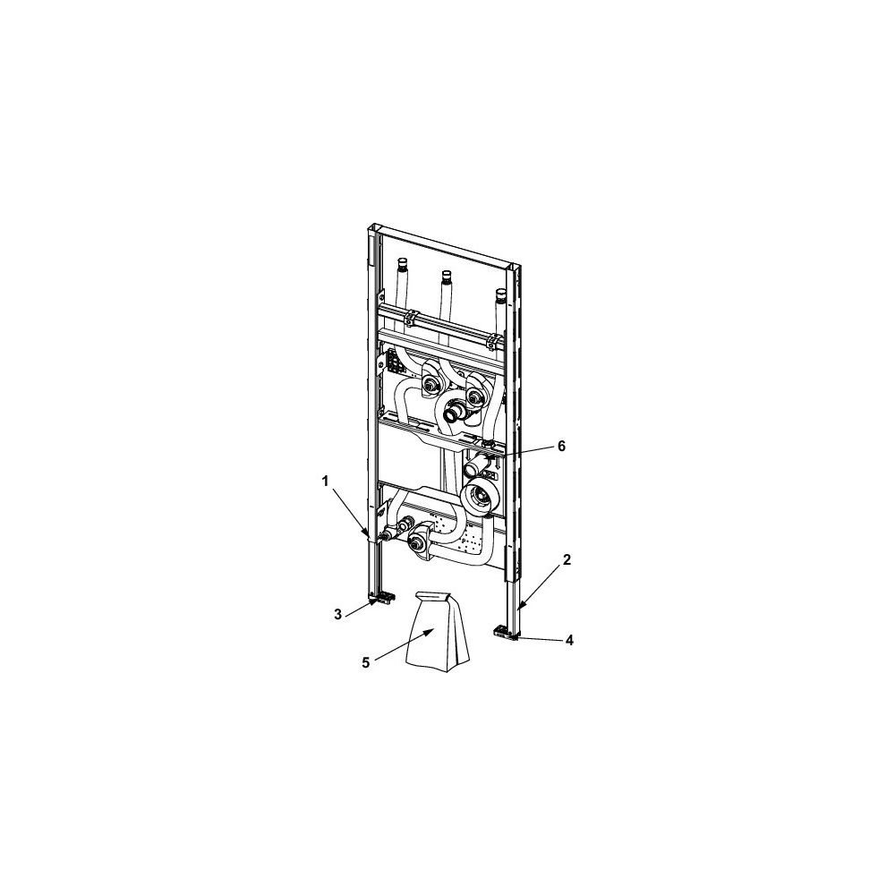 Tece profil Waschtischmodul zum Anschluss von Durchlauferhitzern, Bauhöhe 1120mm... TECE-9310022 4027255094468 (Abb. 4)