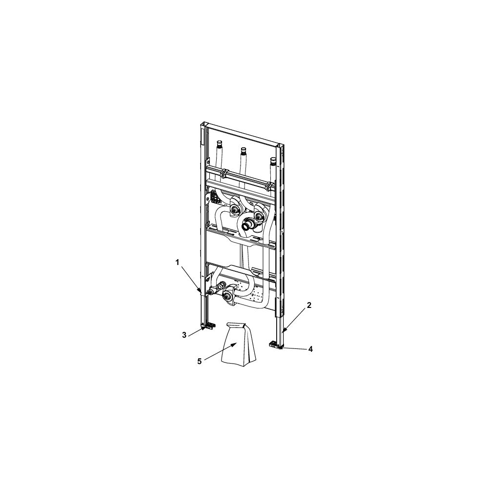 Tece profil Waschtischmodul zur asymmetrischen Montage für Durchlauferhitzer und Waschtis... TECE-9310024 4027255131538 (Abb. 4)