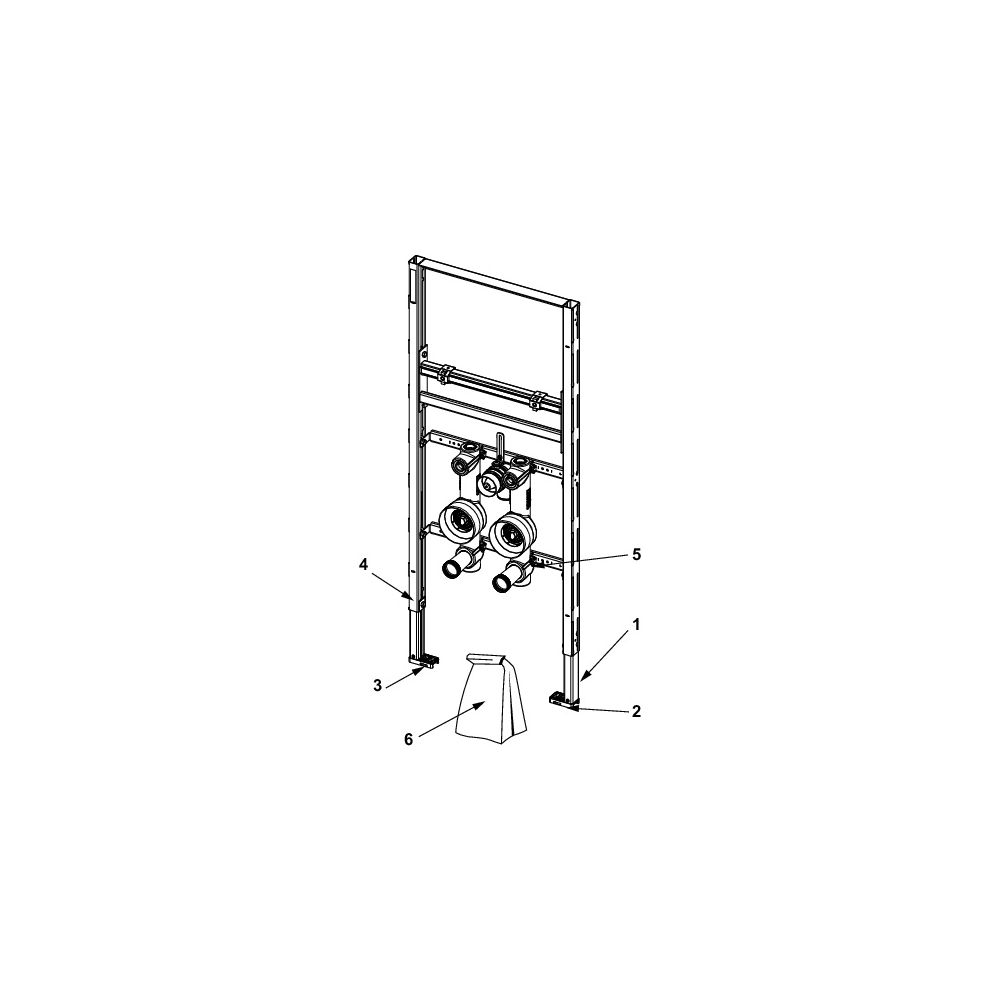 Tece profil Waschtischmodul mit 2 Montageblöcken zur Aufnahme von Wasserzähler-Messkapsel... TECE-9310025 4027255131569 (Abb. 4)
