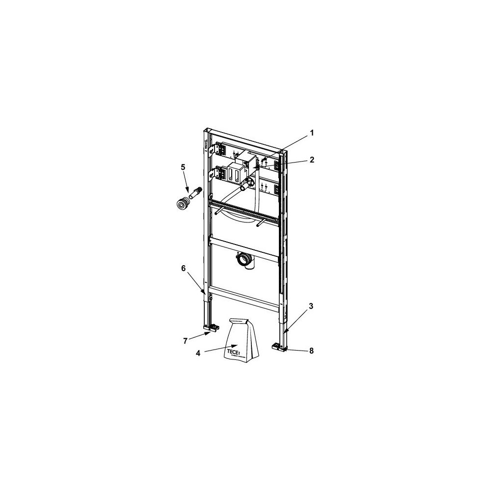 Tece profil Urinalmodul mit Tece Spülergehäuse... TECE-9320008 4027255011540 (Abb. 4)