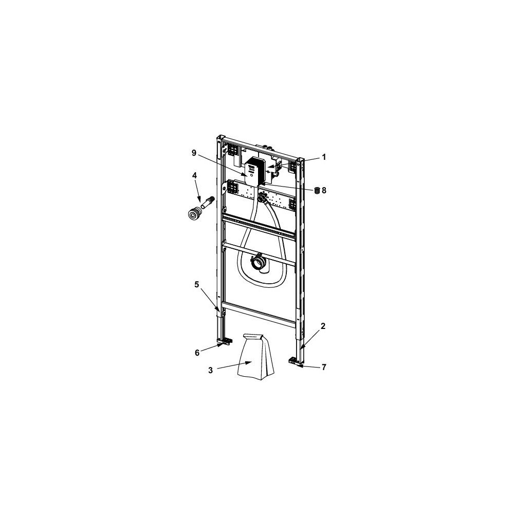 Tece profil Urinalmodul mit Tece Spüler U 2... TECE-9320013 4027255042094 (Abb. 4)