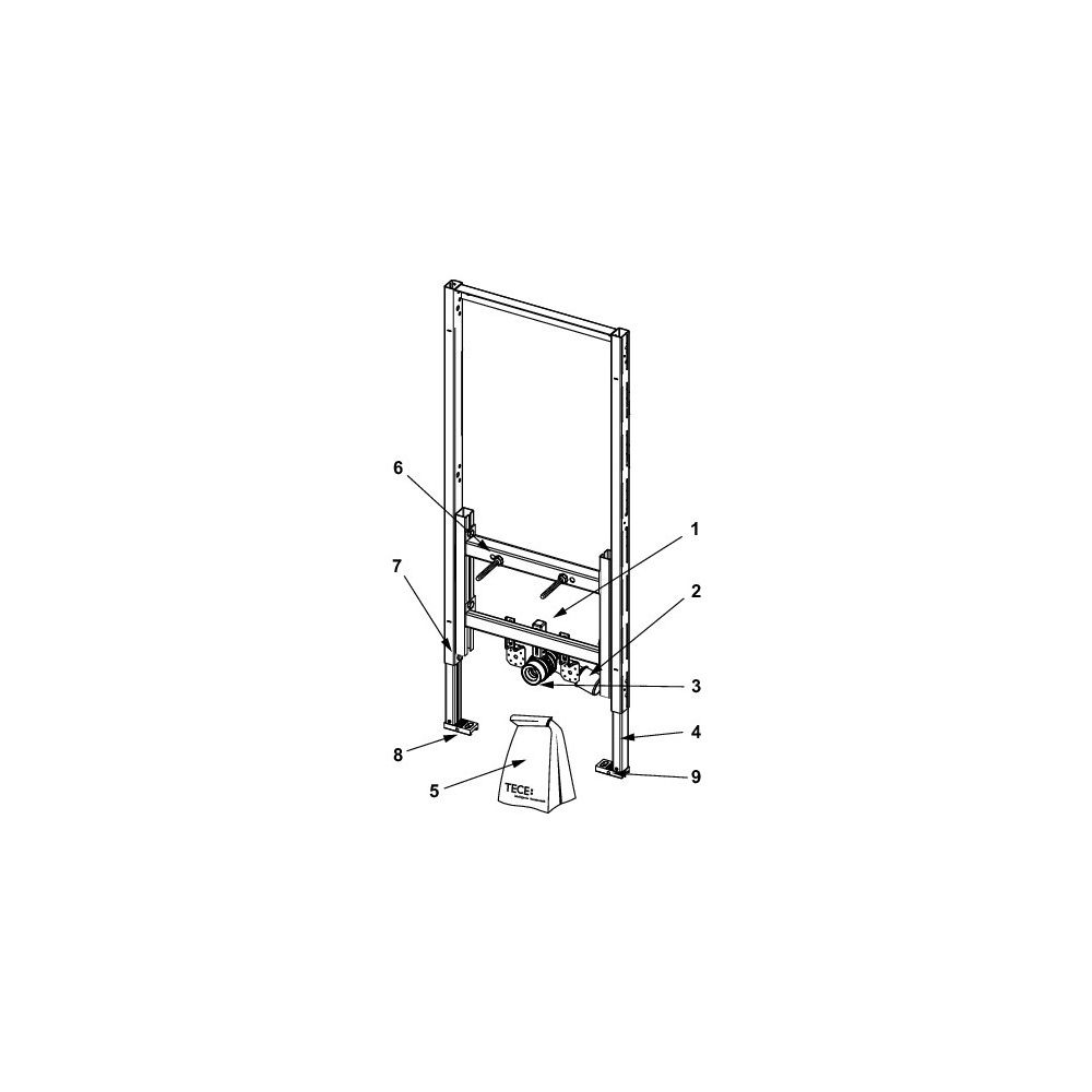 Tece profil Bidetmodul Bauhöhe 1120mm für wandhängendes Bidet... TECE-9330000 4027255005440 (Abb. 4)