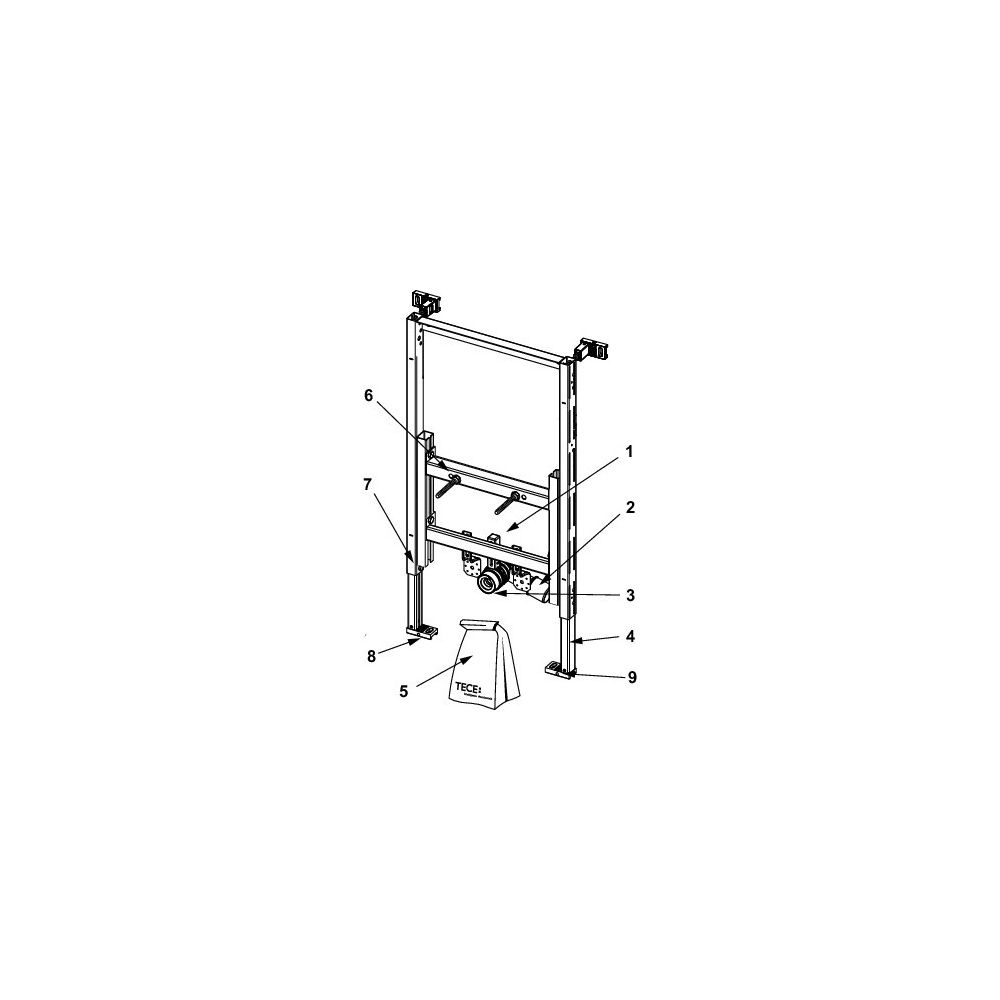Tece profil Bidetmodul Bauhöhe 820mm für wandhängendes Bidet... TECE-9330005 4027255012707 (Abb. 4)