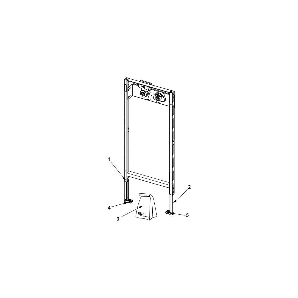 Tece profil Bad-/Dusch Modul, Bauhöhe 1120mm mit Hygienebox, U-Doppel Wandscheibe, vorged... TECE-9340001 4027255059474 (Abb. 4)